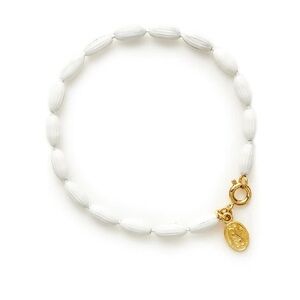 Candy Shop Vintage Charleston Rice Bead Bracelet (Steeple White)